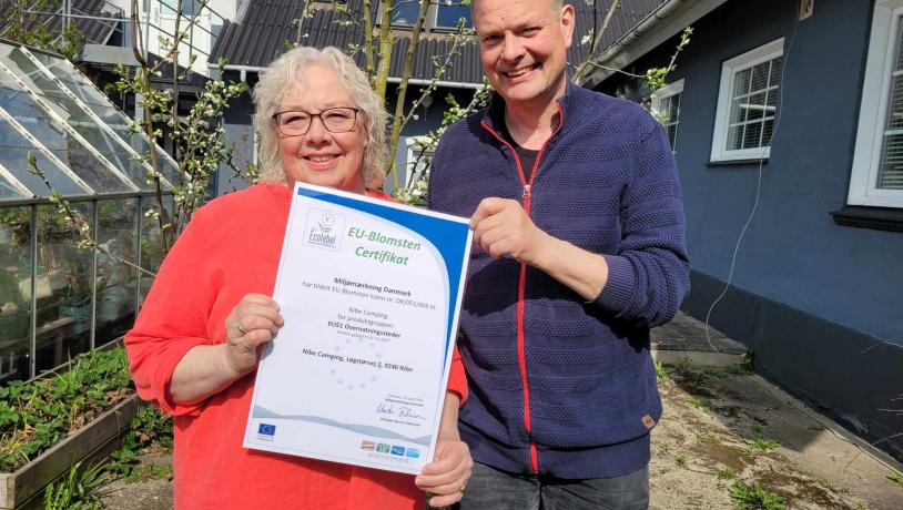 Som den 5. campingplads i Danmark er Nibe Camping blevet EU Ecolabel certificeret