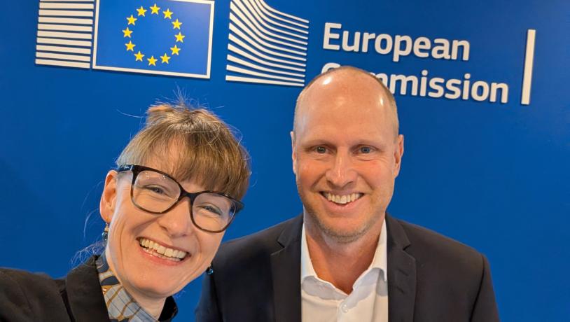 Johanne og Flemming i Bruxelles hos EU-kommisionen