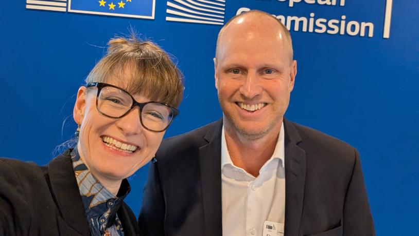 Johanne og Flemming i Bruxelles hos EU-kommisionen