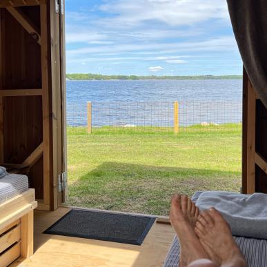 Luksus shelter ved Mariager Camping